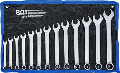 Image of BGS 8914 | Combination Spanner Set | Open End with Ratchet Function | 8 - 21 mm | 13 pcs.