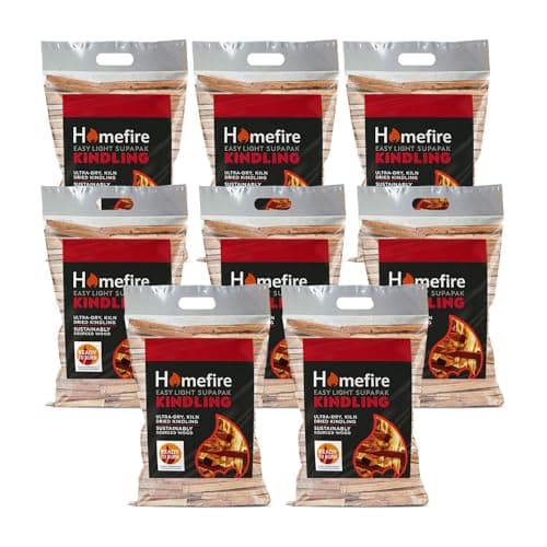 Image of Homefire Sustainably Sourced Supapak Wood Kindling, for Wood Burners, Open Fires, Multi-fuel Stoves (8 Packs)
