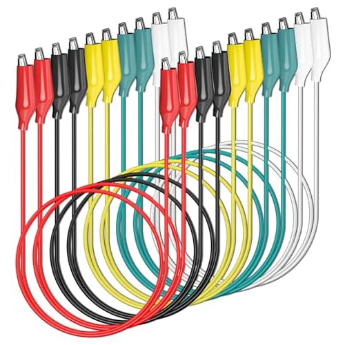 Image of Cleqee 10PCS Alligator Clips Electrical Test Leads Dual Ended Crocodile Clips Jumper Wires for Circuit Connection Electrical Testing 5 Colours