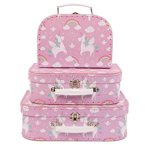 Image of Sass & Belle Rainbow Unicorn Suitcases - Set of 3