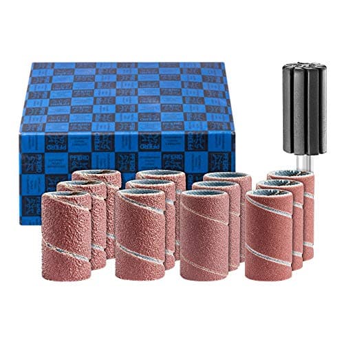 Image of PFERD Sanding Sleeve Set 13 Pieces Corundum Diameter 15 x 30 mm A60,80,150,240 Including Holder with Shaft Diameter 6 mm 42298002 - for Universal Applications