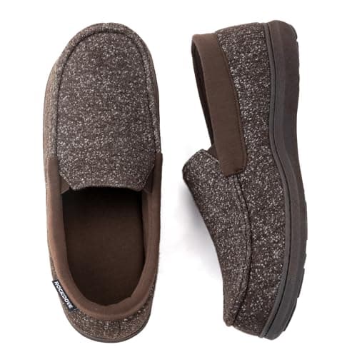 Image of RockDove Men's SILVADUR Anti-Odor Moc Slipper, Size 7 UK Men, Coffee