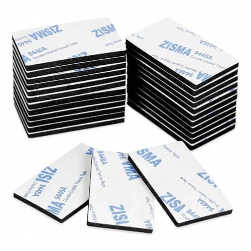 Image of SOFTZO Double Sided Sticky Tape 50 Pcs Heavy Duty Strong Mounting Adhesive Foam Pads Waterproof Rectangle (50mm x 30mm)