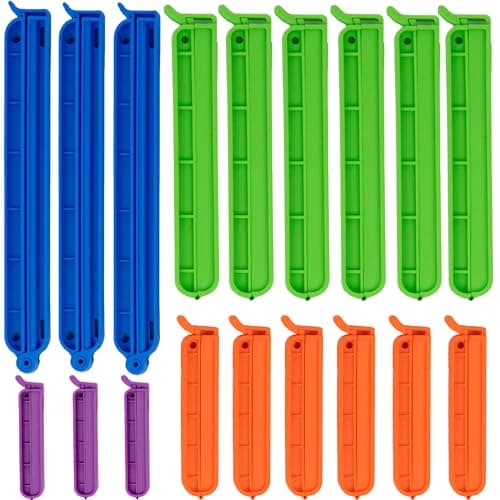 Image of Heavy Duty Bag Clips – Pack of 18 Thick Strong Food Bag Sealing Clips, Reinforced Hinge, 4 Sizes Airtight Kitchen Bag Sealers for Snacks, Bread, Coffee & Freezer Storage