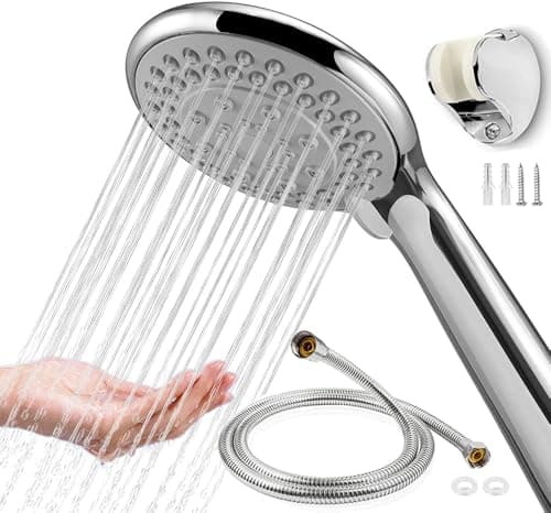 Image of Shower-Head-Universal-1.7M-Hose-with-Holder-Set-Replacement, BauTangLe 2025 Upgraded Shower Head, Enjoy 5 Settings for Showers