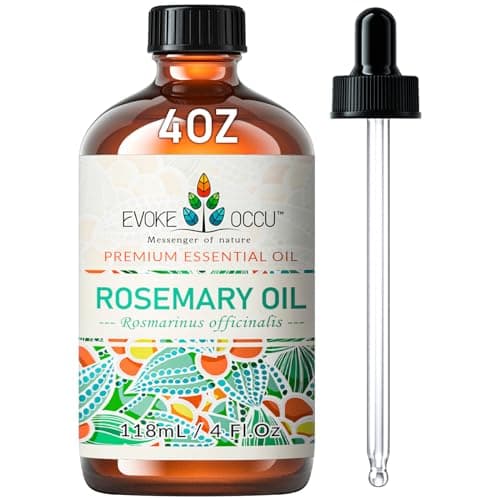 Image of EVOKE OCCU Rosemary Essential Oil 118ml, Pure Rosemary Oil for Hair Skin Home Diffuser- 4 FL Oz