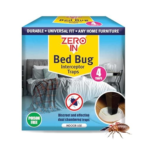 Image of Zero In® Bed Bug Interceptor Traps – 4 Pack, Chemical-Free Bed Bug Traps for Early Detection & Home Protection, Poison-Free, Sustainable