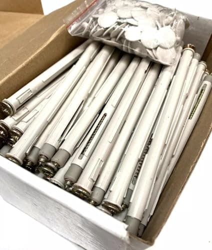 Image of M8 x 140mm Traditional Nylon Window/Door Frame Anchors Including Coloured Caps - Pack of 50