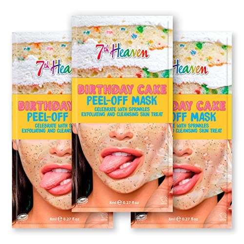 Image of 7th Heaven Birthday Cake Peel Off Face Mask, Exfoliating Face Mask Skincare Set - Genuine 7th Heaven Face Masks Skincare