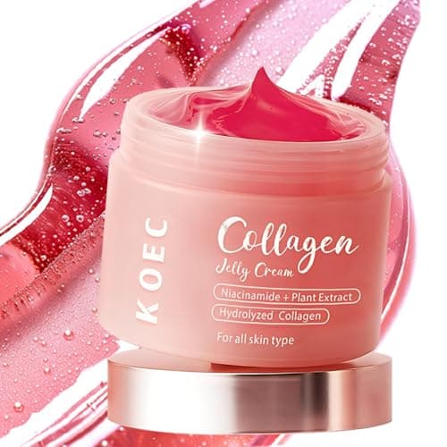 Image of Collagen Jelly Cream, Day Night Cream With Niacinamide & Freeze Hydrolyzed Collagen Face Cream, Korean Moisturiser, Korean Skincare, Anti Wrinkle Face Cream, Elasticity & 24H Glow & Lifted