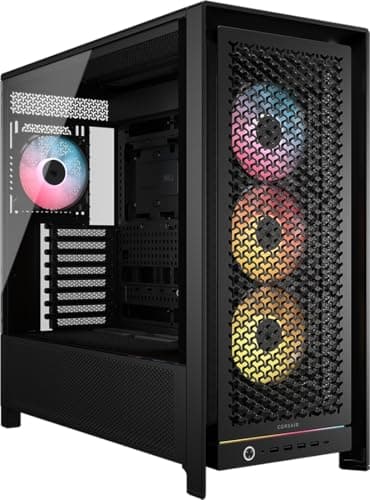Image of CORSAIR FRAME 5000D RS ARGB Modular High Airflow Mid-Tower PC Case – 4x Pre-Installed RS ARGB Fans, InfiniRail™ Fan Mounting System, ASUS BTF, MSI Project Zero, Gigabyte Project Stealth – Black