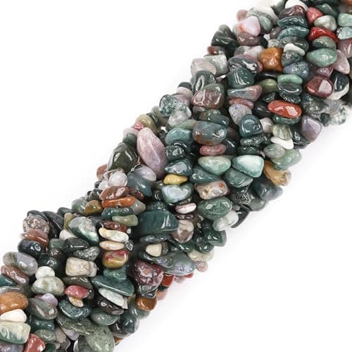 Image of GEM-Inside Genuine Indian Agate Chips 5-8mm Gemstone Semi Precious for Jewellery Making 34" per Strand