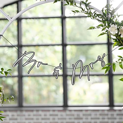 Image of Ginger Ray Customisable Mr & Mrs Bunting Decoration for Weddings