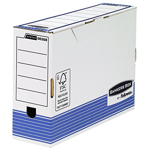 Image of Bankers Box System 100 mm Folio Transfer File - Blue, Pack of 10