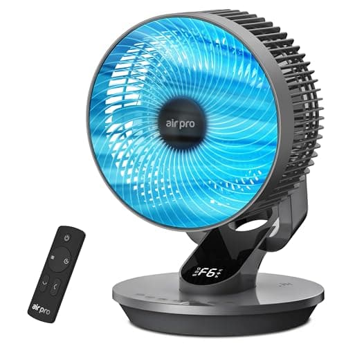 Image of Air Pro 10" Desk Fan SmartVoice™ & Remote Control 3D Oscillation Fan 12 HR Timer, Quiet Copper Motor Air Cooling & Circulator Table Fan - Small Fan with 6 Speeds Mini Desktop Fan Office Home Bedroom