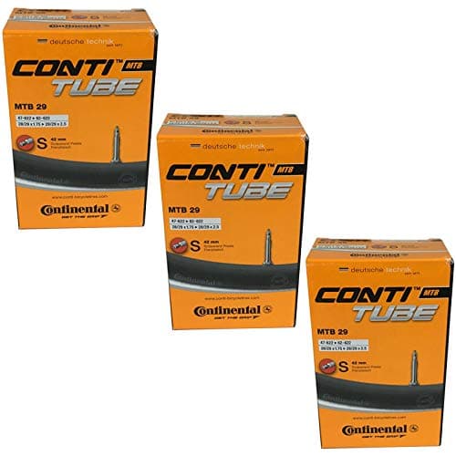 Image of Continental Mountain Bike Inner Tubes with 42mm Presta Valve (Set of 3),Black,29" x 1.75-2.5