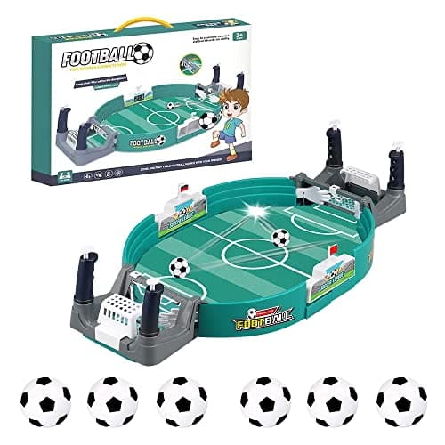 Image of Mini Soccer Table - 42x21cm Desktop Football Game With 6 Pcs Mini Footballs, Interactive Tabletop Soccer Game for Kids & Adults