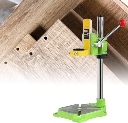 Image of Mini Bench Drill Press with Adjustable Height, Anti-Slip Handle, 60mm Stroke, 38-42mm Clamping Range, 90° Rotatable Chuck for Home and Commercial Use