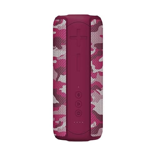 Image of Sonitrek Go XL Smart Bluetooth 5 Portable Wireless Waterproof Speaker With Bass Boost Dual Pairing (Pink Camo)