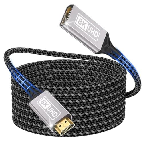 Image of Lumivtx HDMI Extender cable,3M 10K 8K@60HZ 4K@144HZ,HDMI 2.1 Extender cable male to female 48Gbps Ultra High Speed UHD HDCP Dynamic HDR10+ eARC compatible with PS5/PS4 TV stick HDTV projector