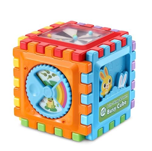 Image of LeapFrog 6-in-1 Snap & Learn Busy Cube™, Manipulative and On-The-Go Play, Fine Motor Skill and Tactile Development, Educational Cube, Suitable for Ages 12, 18, 24 Months+, English Version