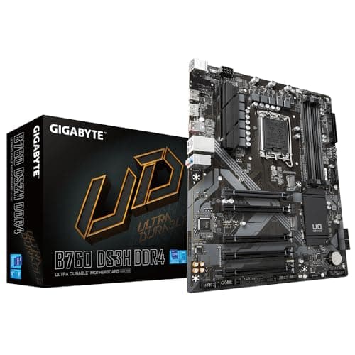 Image of Gigabyte B760 DS3H DDR4 Motherboard - Supports Intel Core 14th CPUs, 18+2+1 Phases Digital VRM, up to 5333MHz DDR4 (OC), 2xPCIe 4.0 M.2, GbE LAN, USB 3.2 Gen 2