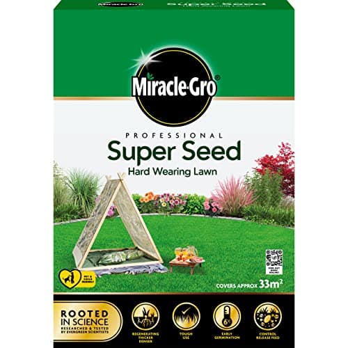Image of Miracle-Gro Professional Super Seed Hard Wearing Lawn Seed, 33m2, Green
