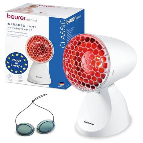 Image of Beurer IL11 Infrared Heat Lamp | Warm, soothing infrared light | Helps ease muscle aches and joint stiffness | Speed recovery from the common cold | Improve complexion | With 5 angles of inclination