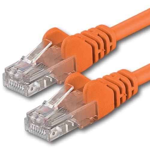 Image of 1aTTack.de 20m - orange - 1 piece - CAT.6 CAT6 Ethernet LAN network cable 1000 Mbit/s patch cable