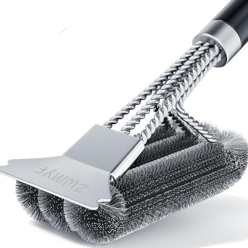 Image of ZWMYF BBQ Grill Cleaning Brush&Scraper – Barbecue Wire Brush for Grill– 18.3'' Stainless Grill Grate Cleaner - Safe Grill Accessories&Tools for Charcoal/Electrical/Infrared, Easier and Effective Clean