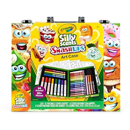 Image of Crayola Silly Scents Mini Inspiration Art Case Coloring Set, Gift for Kids Age 4+