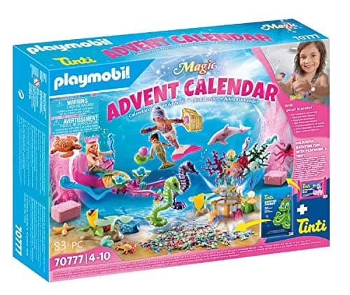 Image of Playmobil 70777 Advent Calendar Bathtime Fun Magical Mermaids, Fun Imaginative Role-Play, PlaySets Suitable for Children Ages 4+