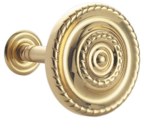 Image of Large Brass Regency Curtain Fabric Holdback/Tieback Hook Sold In Pairs