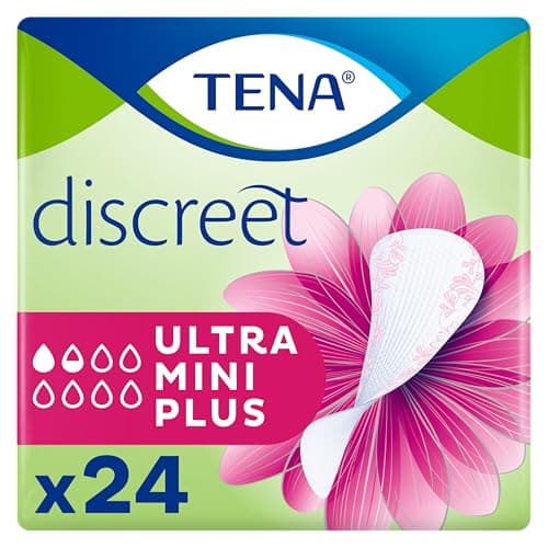 Image of TENA Discreet Ultra Pads, Mini Plus, 1 Pack of 24 (24 Count)