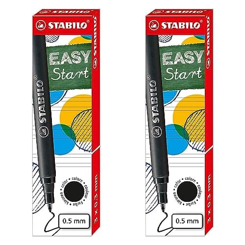 Image of Ergonomic Rollerball - STABILO EASYoriginal Refills - Pack of 6 - Black