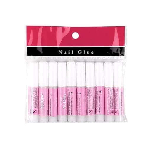 Image of 10 Pack Extra Strong Quick Dry Nail Glue – Professional Adhesive for False Nails, Press On Nails, Nail Tips & Rhinestones – Ideal for Broken, Cracked or Damaged Nail Repair