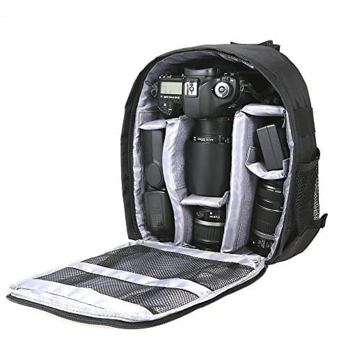 Image of Docooler DSLR Camera Bag Backpack Waterproof Shockproof Camping Travel Rucksack for Canon Sony Photographers - Grey