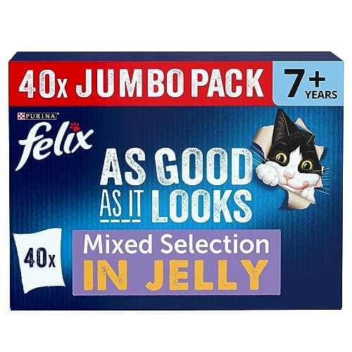 Image of FELIX As Good As it Looks Senior 7+ Mixed in Jelly Wet Cat Food 40x100g