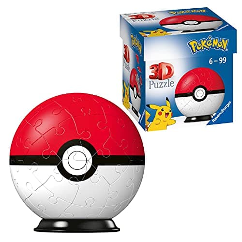 Image of Ravensburger Pokemon Pokeball - 3D Jigsaw Puzzle Ball for Kids Age 6 Years Up - 54 Pieces - No Glue Required