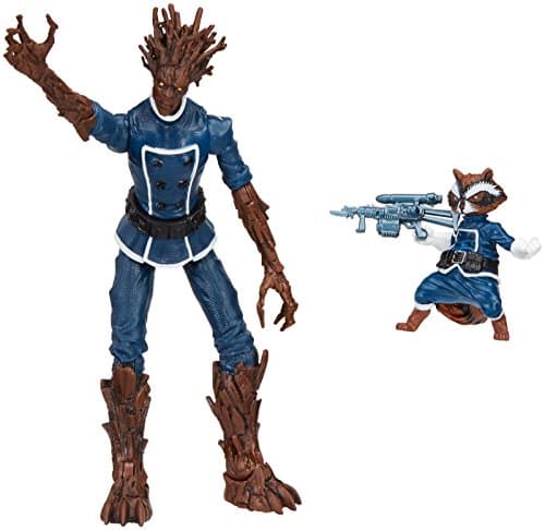 Image of Marvel Legends Series Guardians of the Galaxy Rocket Raccoon and Groot Action Figures
