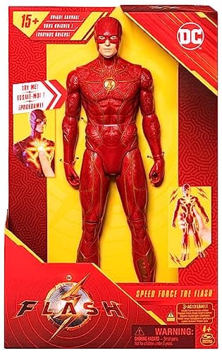 Image of DC Comics, Speed Force The Flash 30.5-cm Action Figure, Lights and 15+ Sounds, The Flash Movie Collectible, Kids’ Toys for Boys and Girls Aged 4 and up