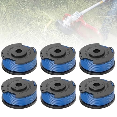 Image of EzSyooAM Strimmer Spool Compatible with Ryobi, 6-Pack Autofeed Strimmer Wire Replacement for ONE+ AC14RL3A OLT1832 RAC124, Fits Ryobi 18V 24V 40V String Trimmers