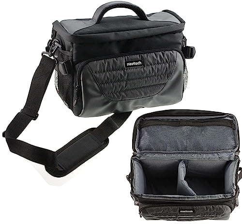 Image of Navitech Grey Shoulder Camcorder Bag Compatible with Panasonic HC-V800EB-K Full-HD Premium Handheld Camcorder