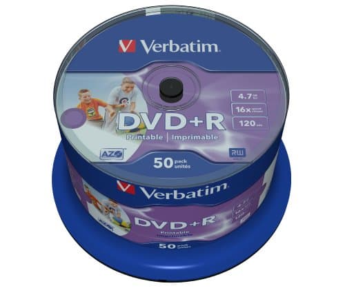 Image of Best Price Square DVD+R PRINTABLE SPINDLE 50 16X CAKE 50 BPSCA 43512 - CS11972 By VERBATIM