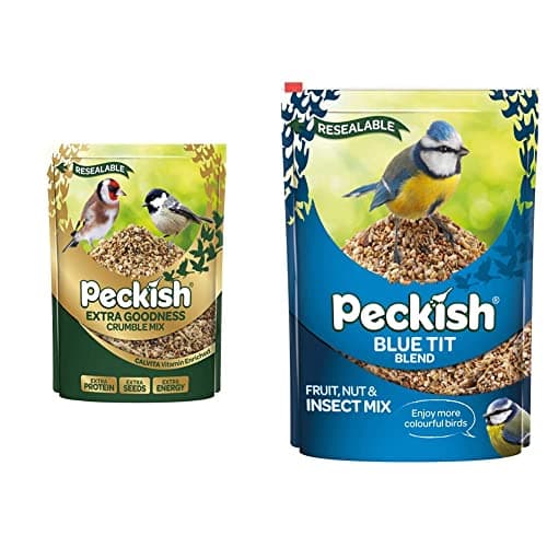 Image of Peckish 60051405 Extra Goodness Crumble Mix 1kg, Natural & Blue Tit Bird Seed Mix, 1 kg