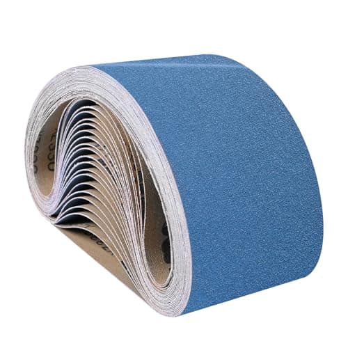 Image of UMXIUO Sanding Belts 100 x 610 mm, Grits 40/60/80/120 Zirconium Corundum Sander Belt for Sander (8 Pack)