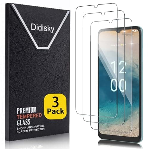 Image of Didisky 3 Pack Screen Protector for Nokia G22, 9H Tempered Glass Screen Protector, Easy to Install, Scratch-Resistant, HD Clear