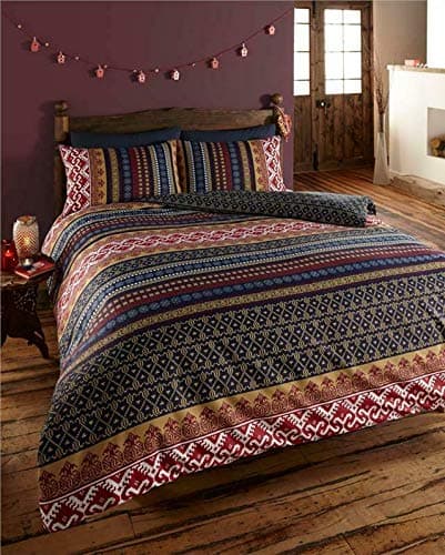 Image of Homemaker ® Duvet cover sets geometric print boho style quilt cover & pillow cases (King)