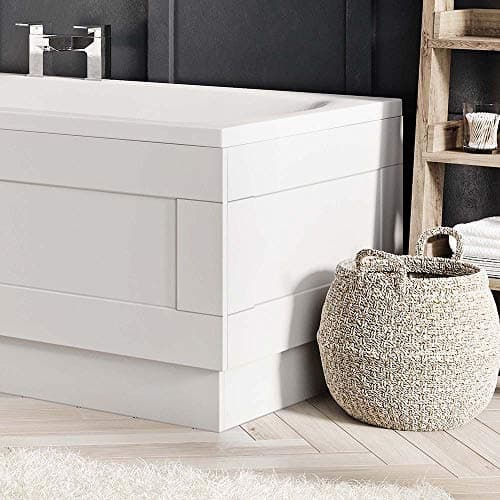 Image of Arabella Bathroom Furniture Matt End Bath Panel & Adjustable Plinth White 800mm