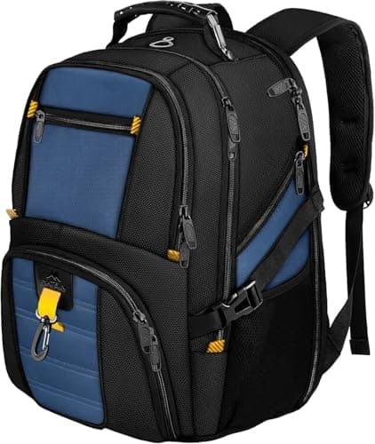 Image of MATEIN Travel Laptop Backpack Large, 17.3 Inch Backpack 50L School Bag Water Resistant, Work Computer Rucksack for Men Anti Theft TSA, Laptop Bags for School Business-Roy Blue